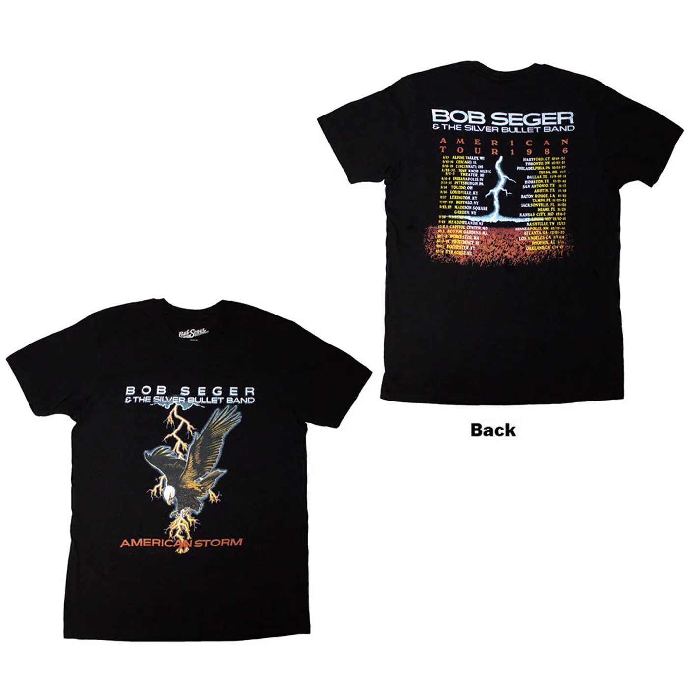 Bob Seger T Shirt - Tour '86