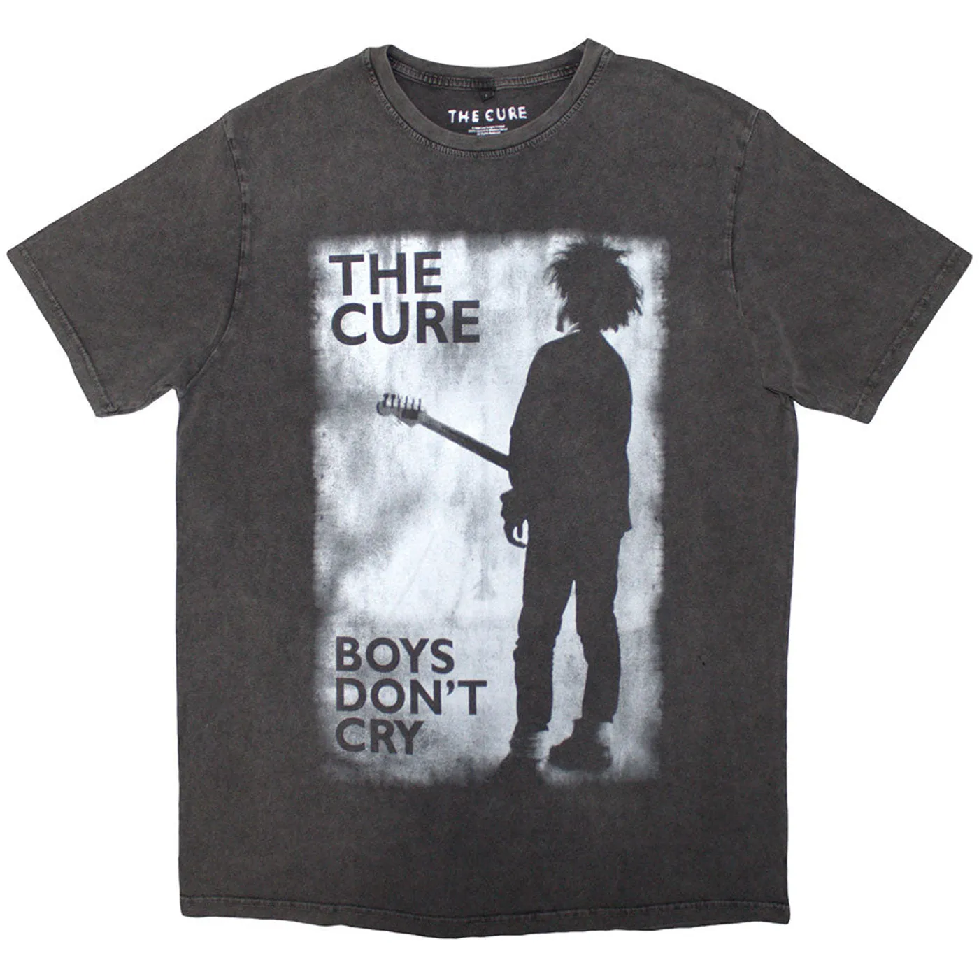 The Cure T Shirt - Boys Don'T Cry B&W Stone Wash