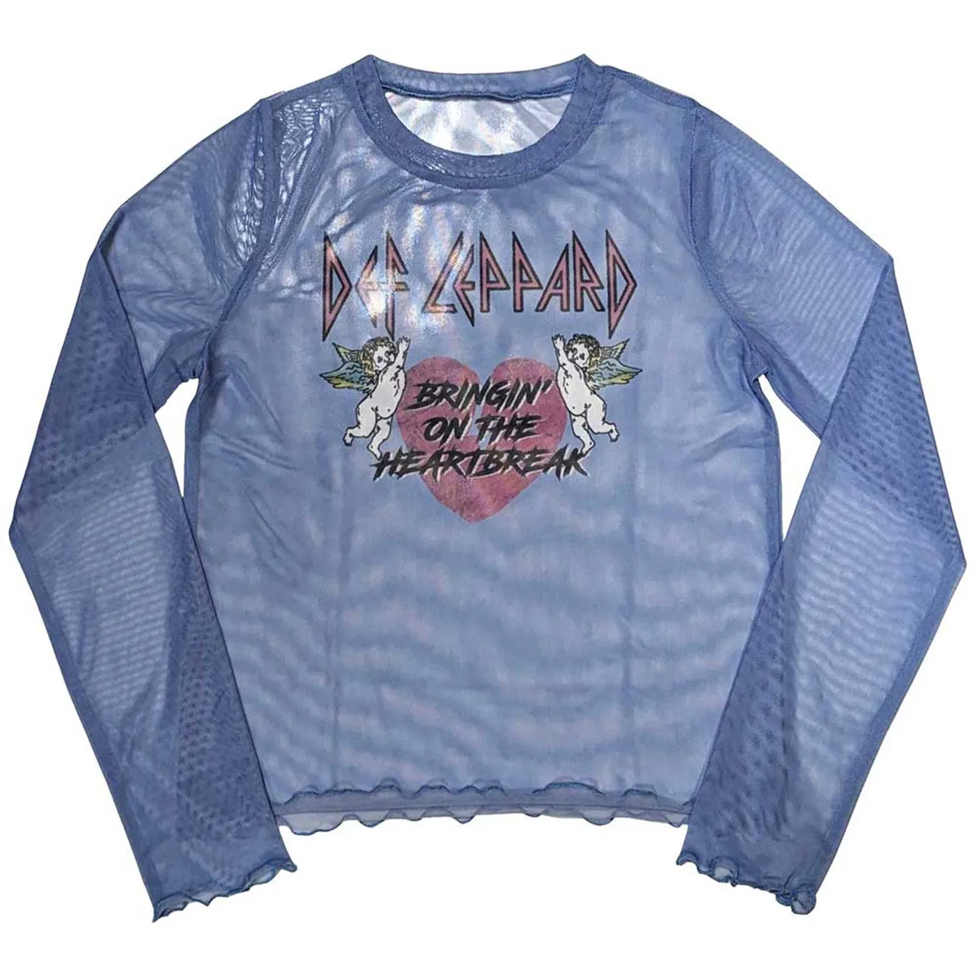 Def Leppard Women's Long Sleeve Crop Top - Bringin On The Heartbreak