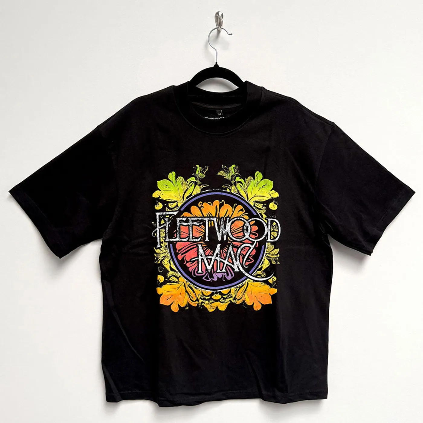 Fleetwood Mac T Shirt - Circle Floral Logo Oversized
