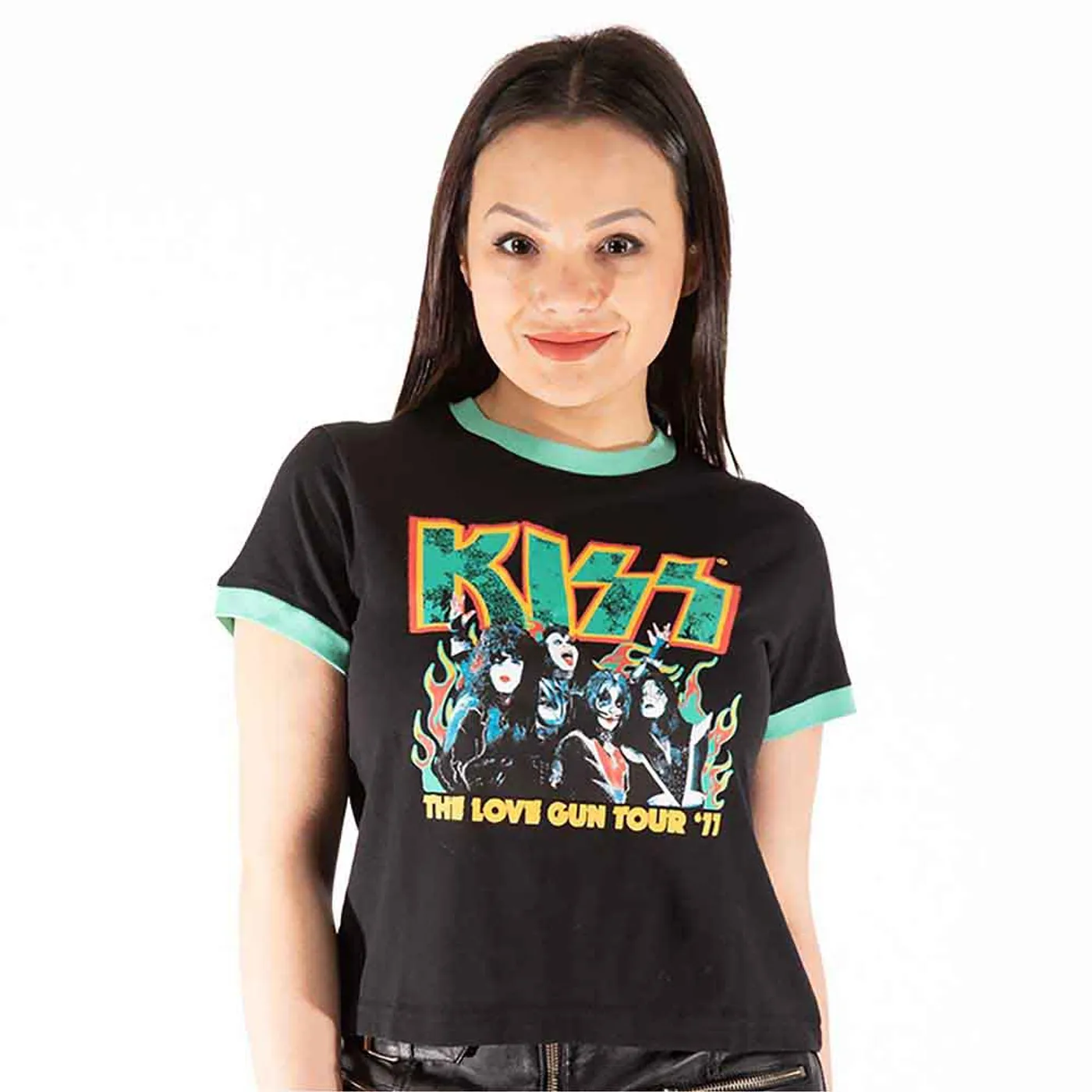 KISS Women's Crop Top - St Paddy'S Ringer