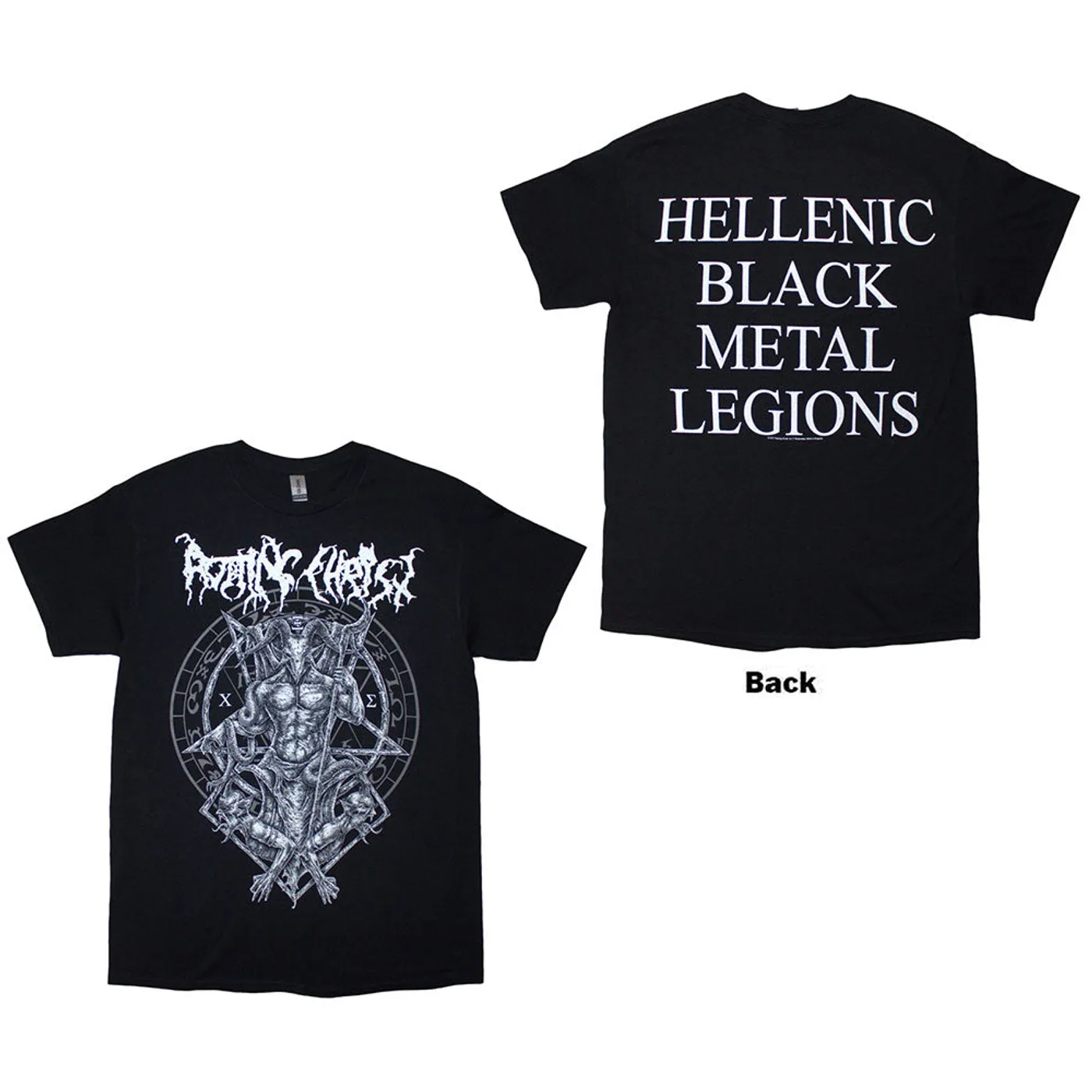 Rotting Christ T Shirt - Hellenic Black Metal Legions