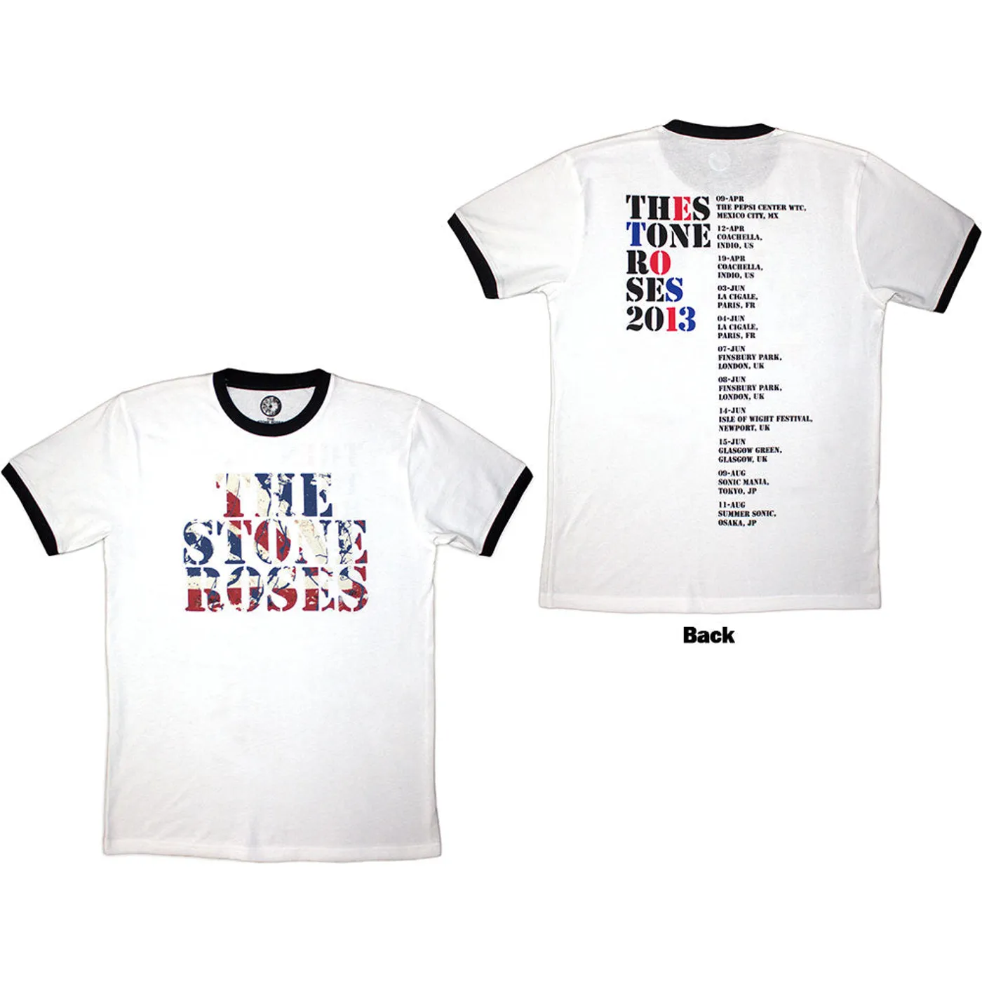 The Stone Roses T Shirt - 2013 Tour Ringer