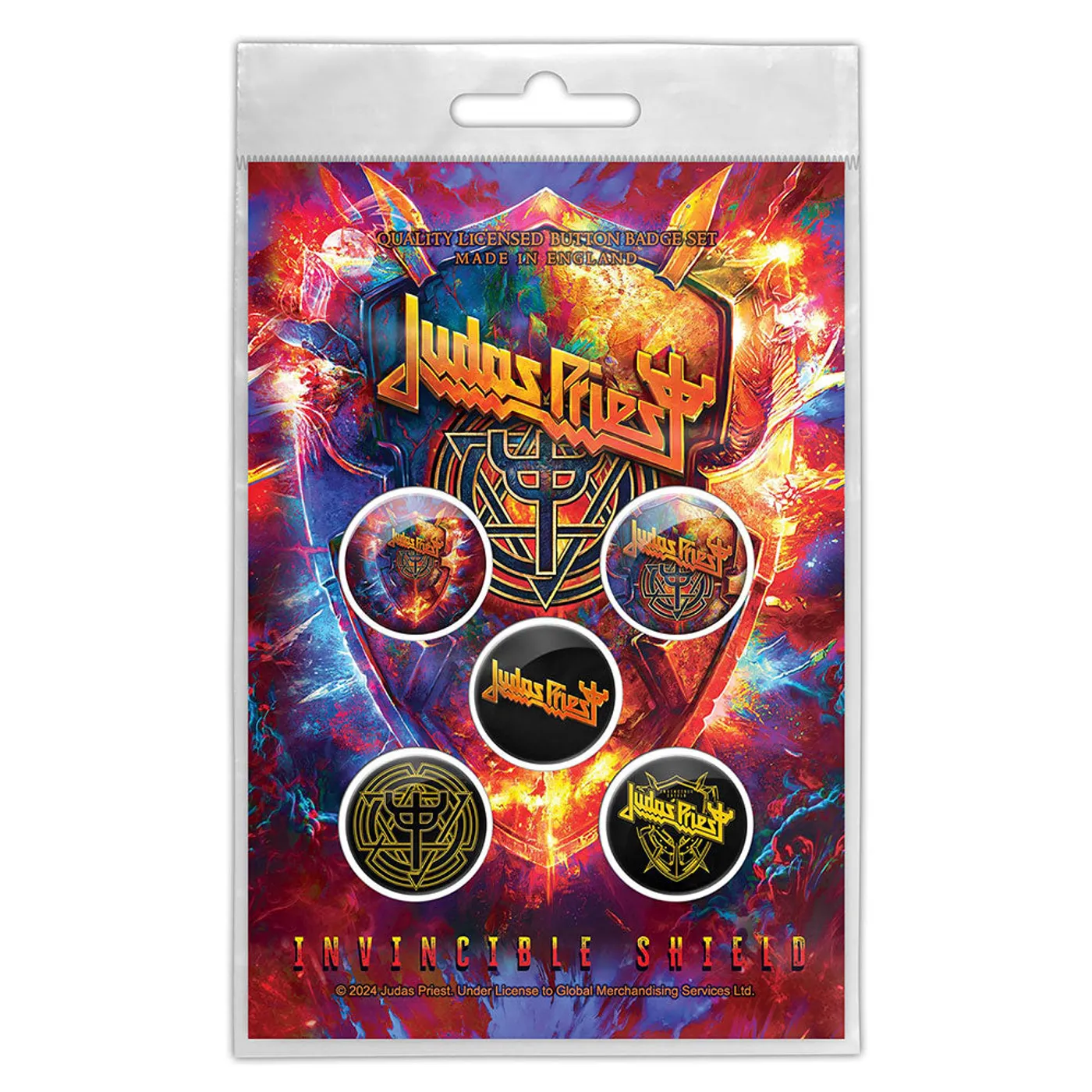 Judas Priest Plastic Pin Badge - Bats