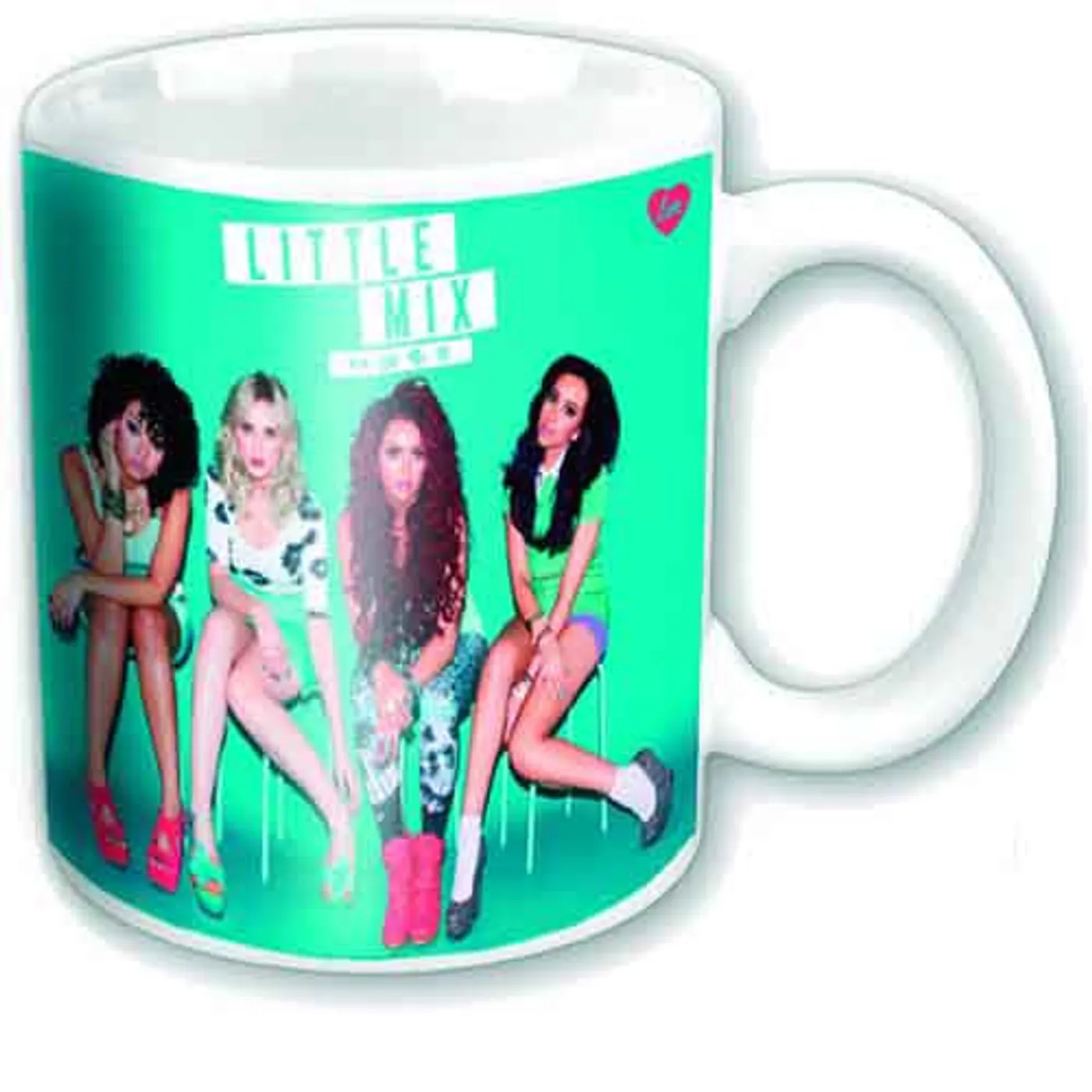 Little Mix Matte Mugs - Peacelove Black On White