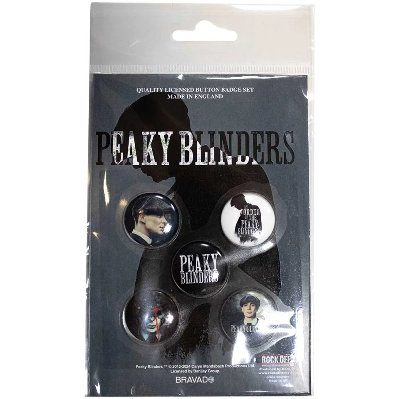 Peaky Blinders Plastic Pin Badge - Orange Classic Logo