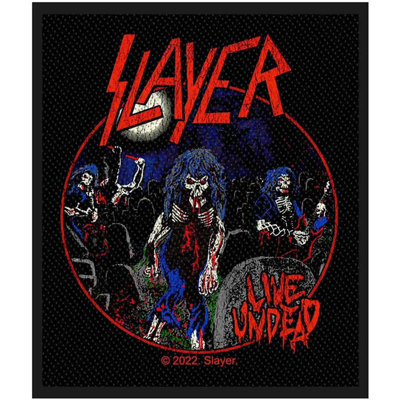 Slayer Patches-Woven Sew On - Wheels Of Steel