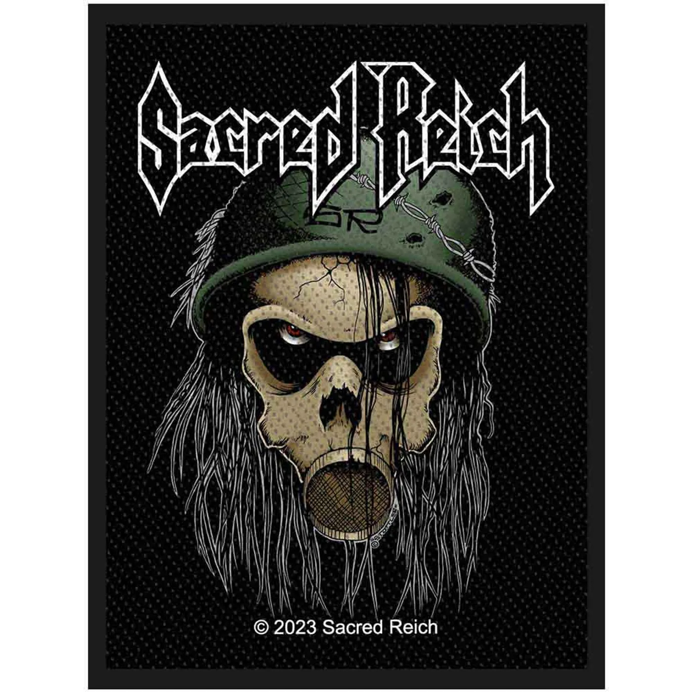 Sacred Reich Patches-Woven Sew On - Bark At The Moon