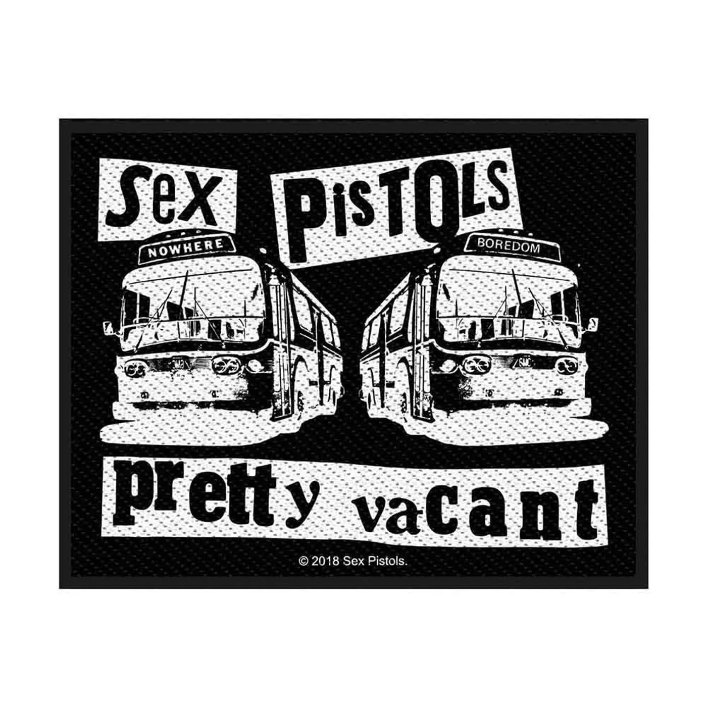 Sex Pistols Patches-Woven Sew On - Black Metal