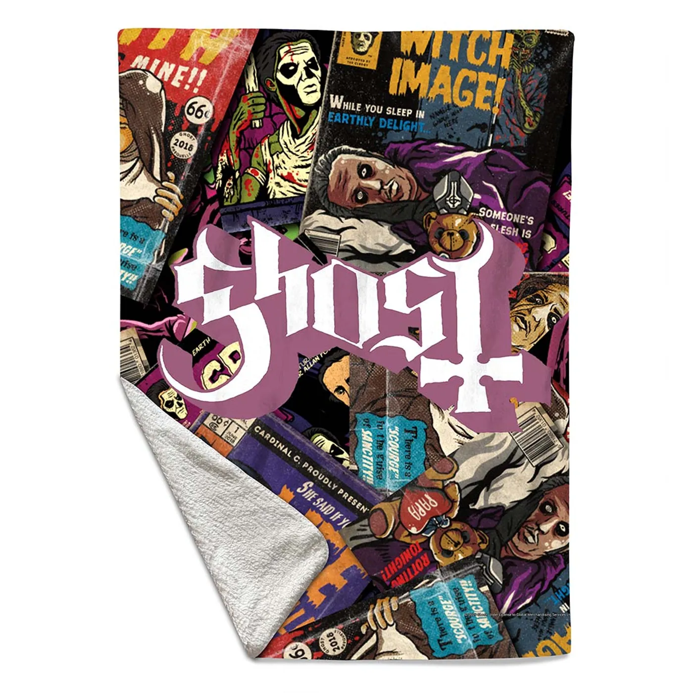 Rocksax Ghost Sherpa Fleece Blanket - Magazines