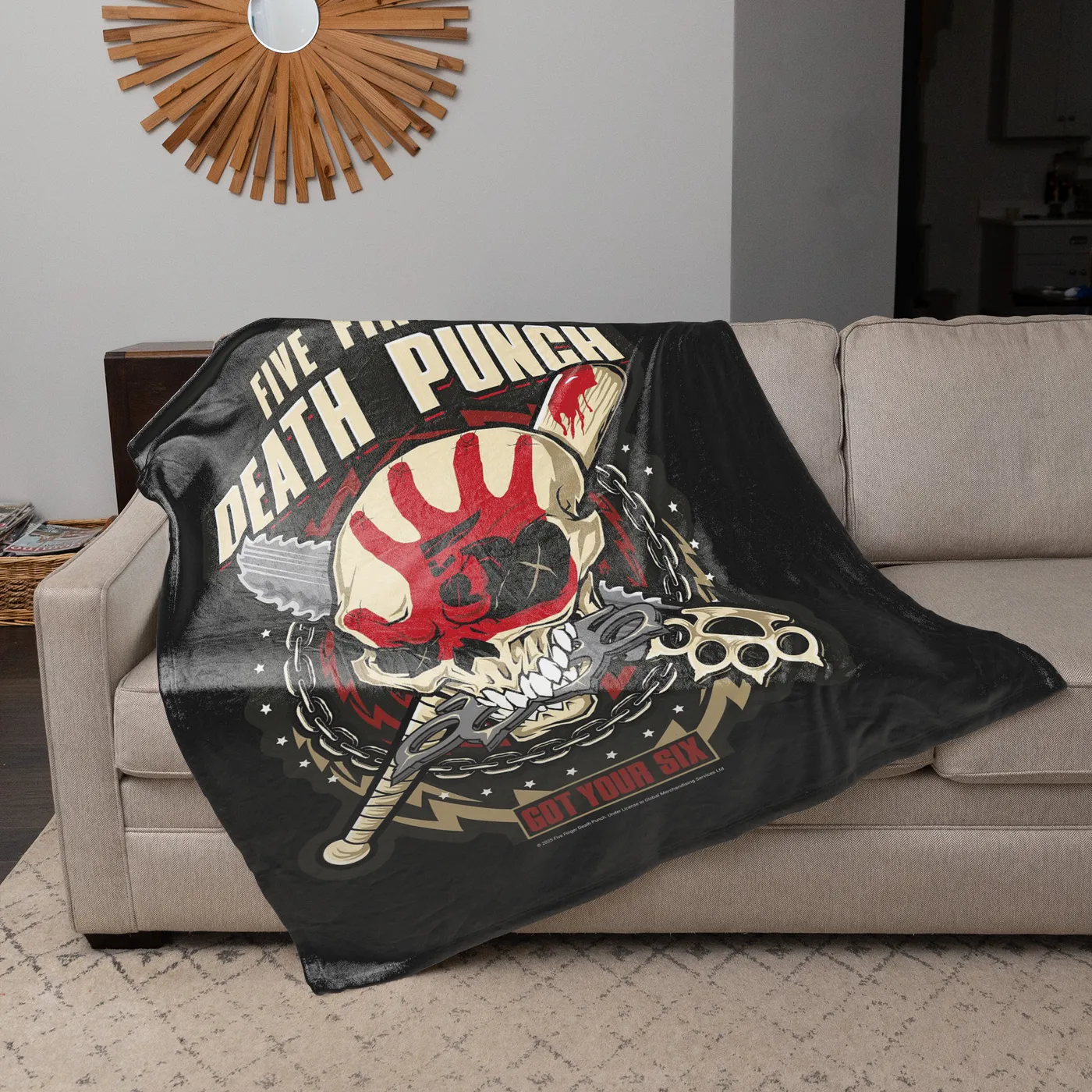 Rocksax Five Finger Death Punch Sherpa Fleece Blanket - Got Your Six
