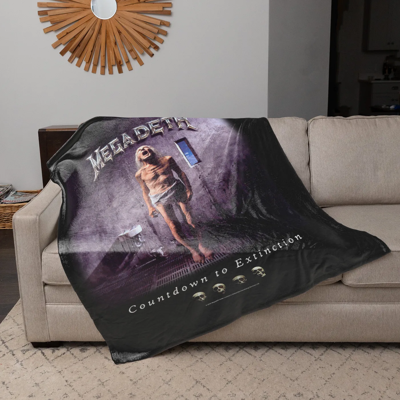 Rocksax Megadeth Sherpa Fleece Blanket - Countdown to Extinction