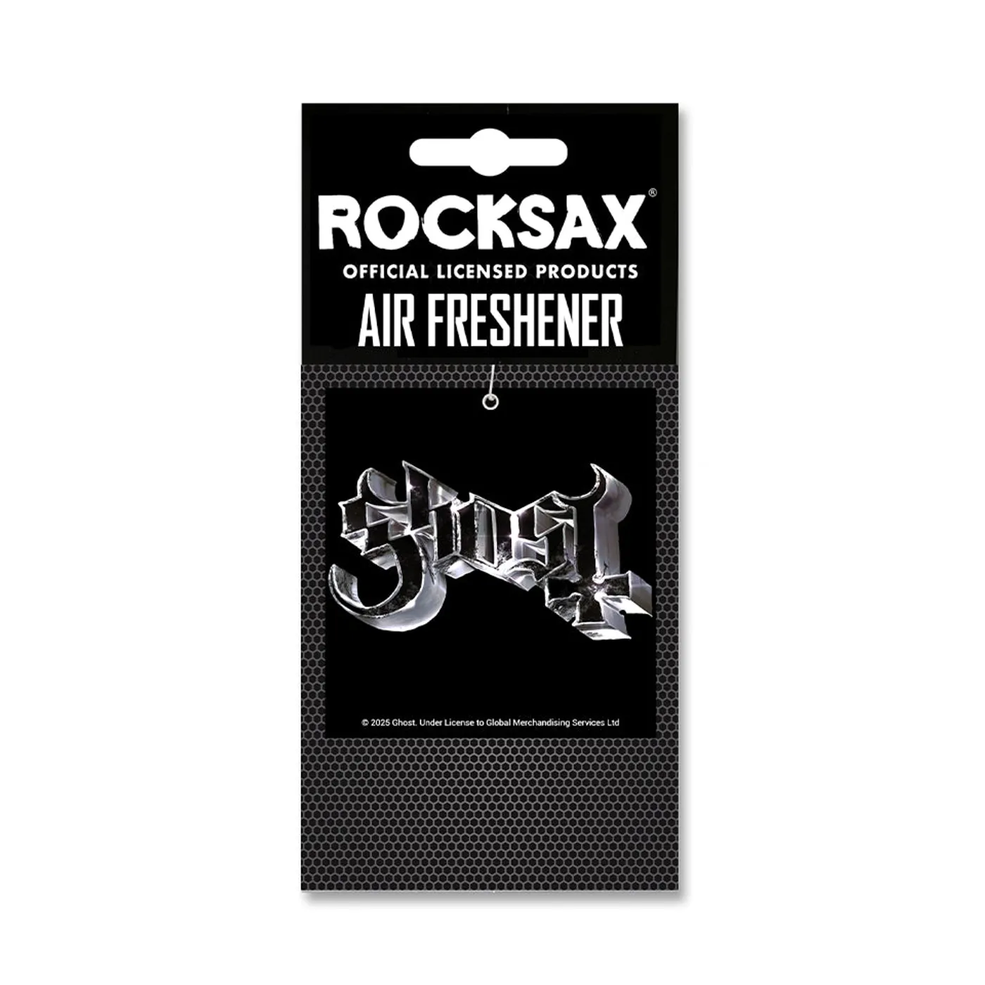 Rocksax Ghost Air Freshener - Chrome Logo