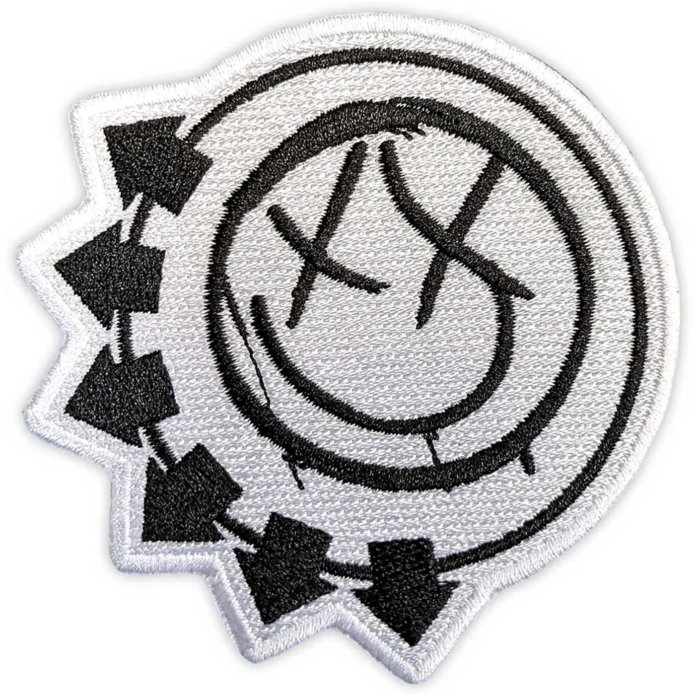 Blink-182 Patches - Iron On - Black Six-Arrow Smile