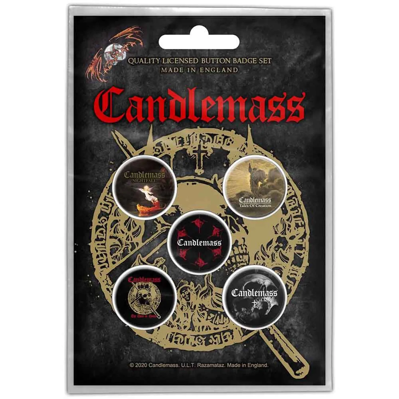Candlemass Plastic Pin Badge - The Door To Doom