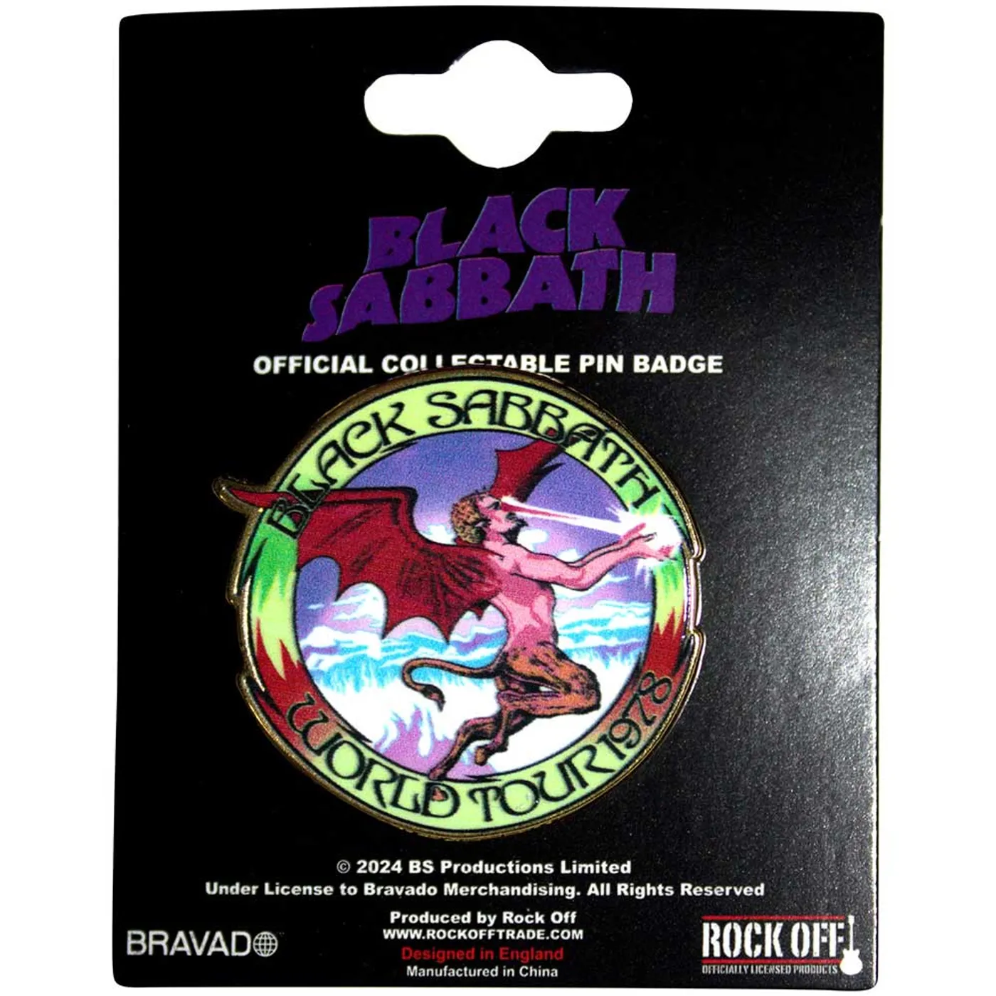 Black Sabbath Pin Badge - World Tour 1978