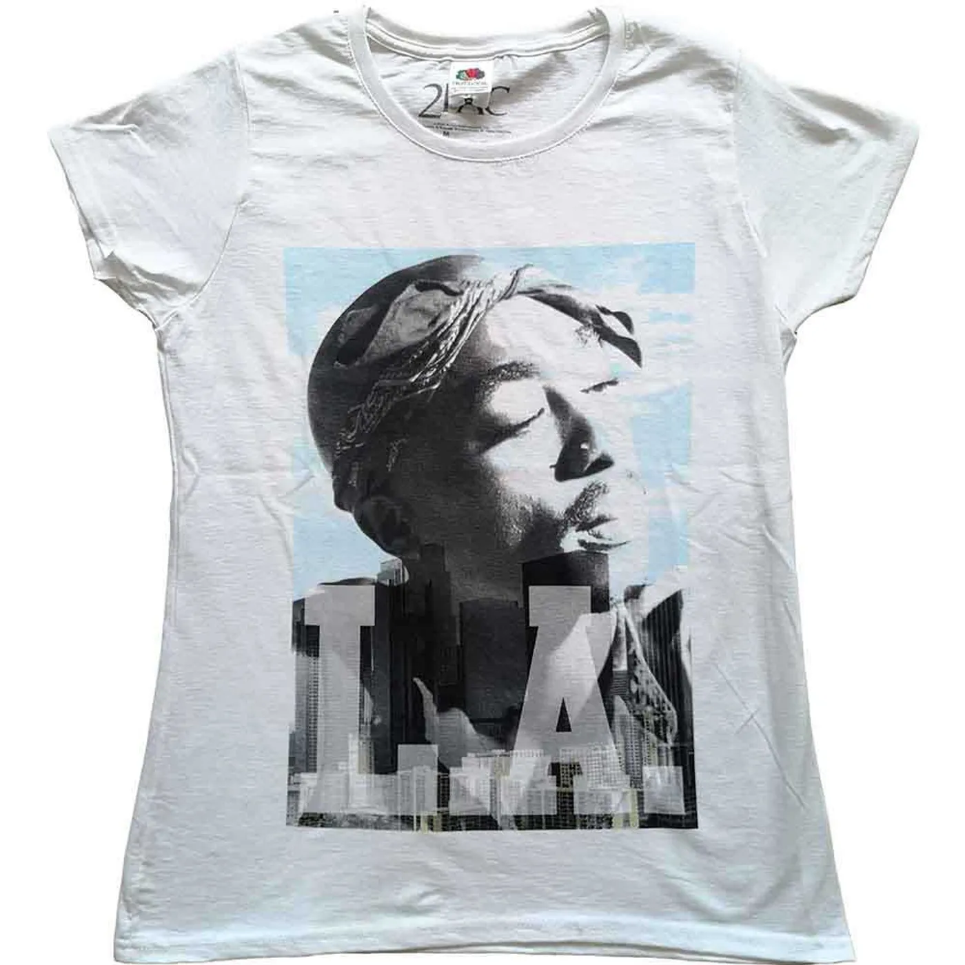 Tupac Woman's T Shirt - LA Skyline