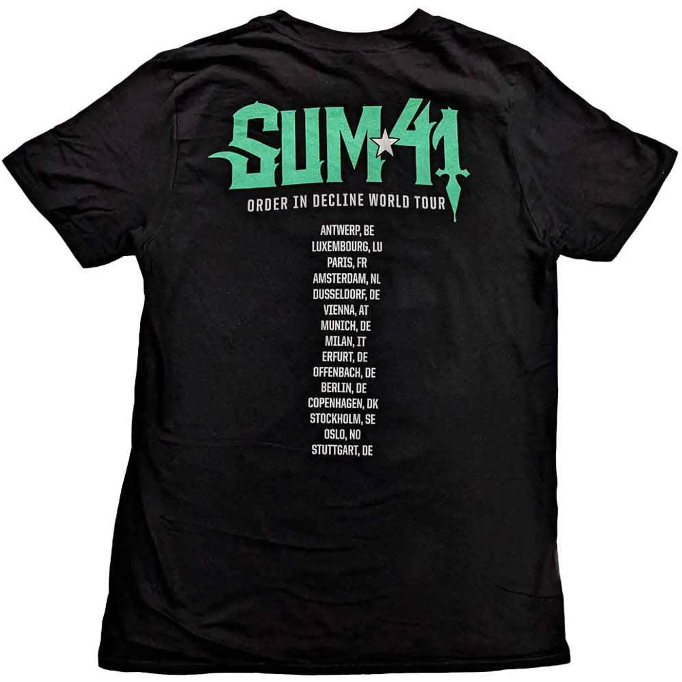 Sum 41 T Shirt - Order In Decline Tour 2020 Purple Skull