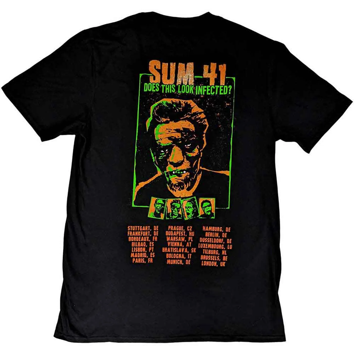 Sum 41 T Shirt - Does This Look Infected? Euro Tour 2022