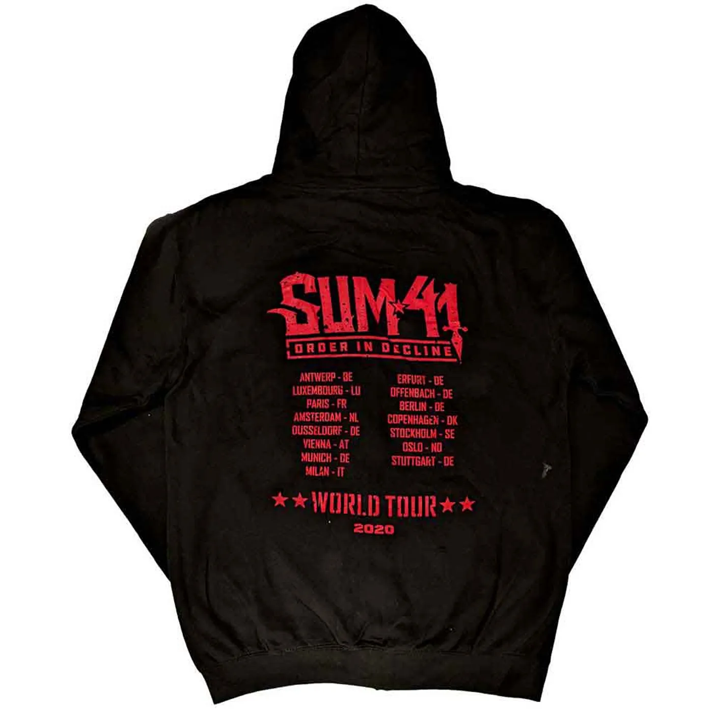 Sum 41 Zip Hoodie - Order In Decline Tour 2020