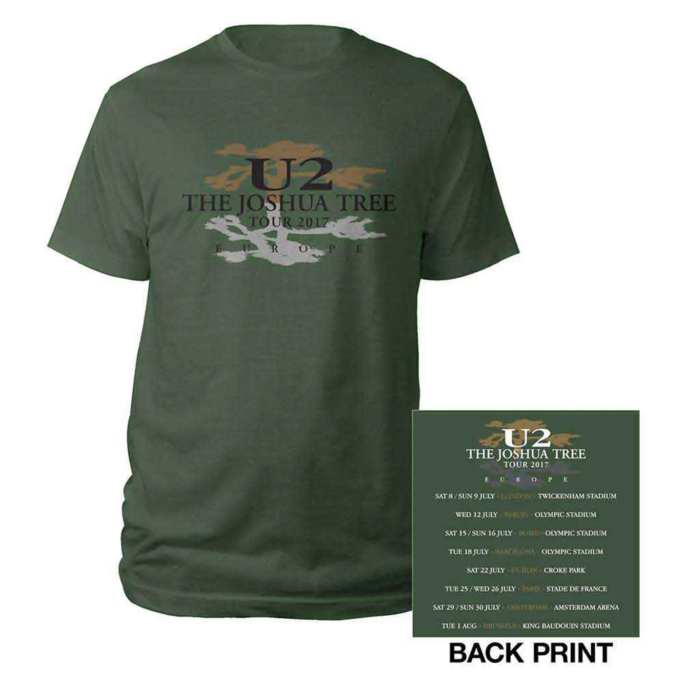 U2 T Shirt - Joshua Tree Logo 2017