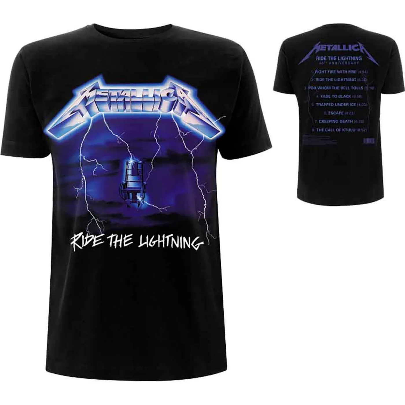Metallica T Shirt - Ride The Lightning Tracks