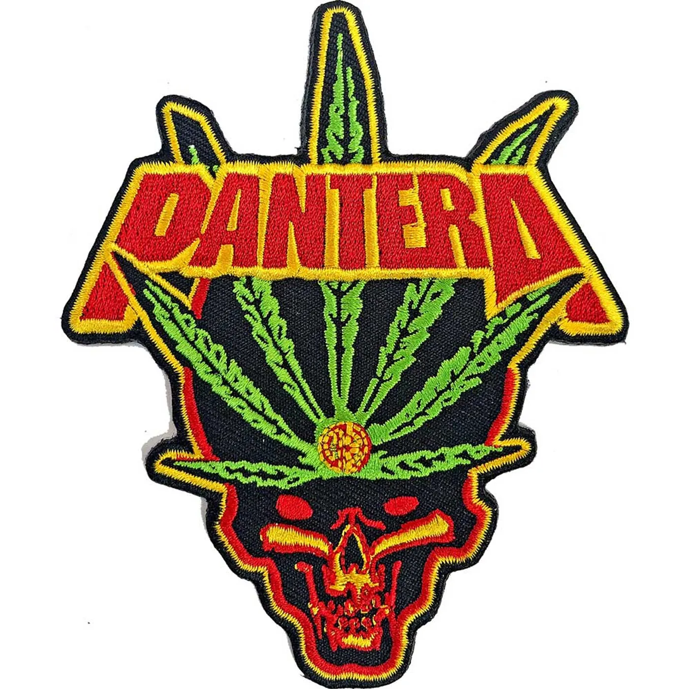 Pantera Patch - Leaf Skull Woven Patch