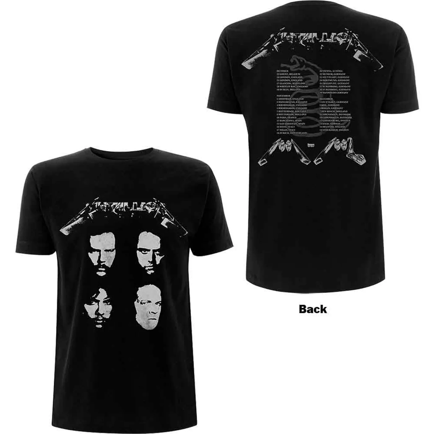 Metallica T Shirt - 4 Faces