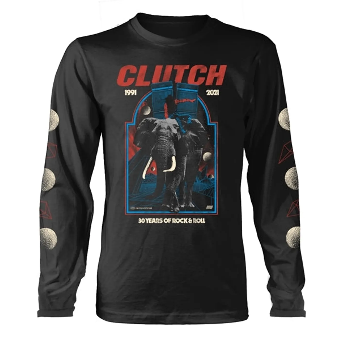 Clutch Long Sleeve T Shirt - Elephant (Black)