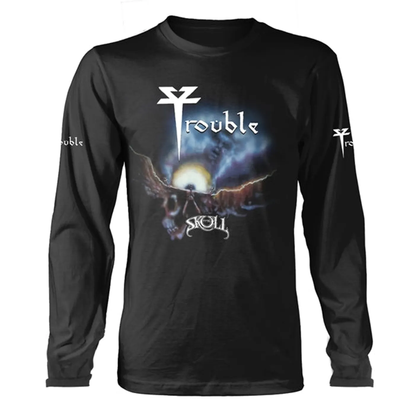 Trouble Long Sleeve T Shirt - The Skull