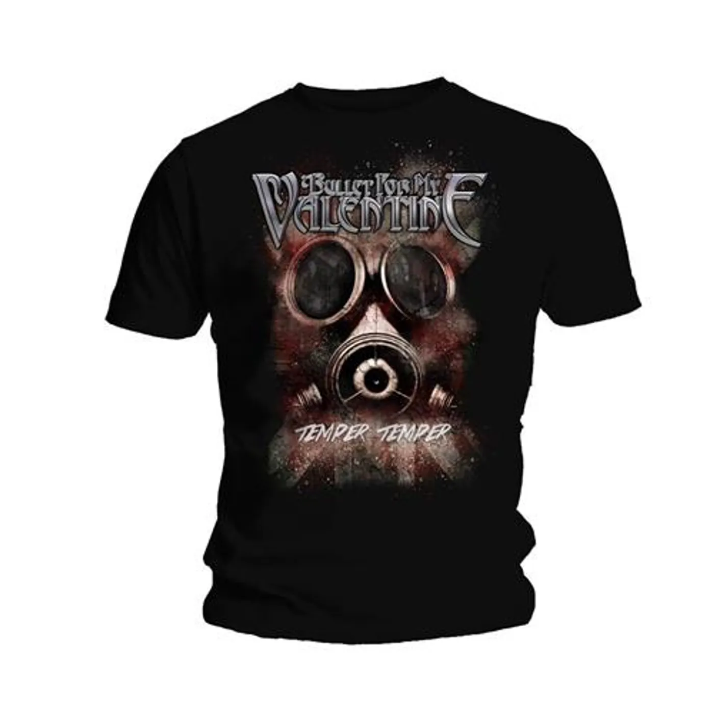 Bullet For My Valentine T Shirt - Temper Temper Gas Mask