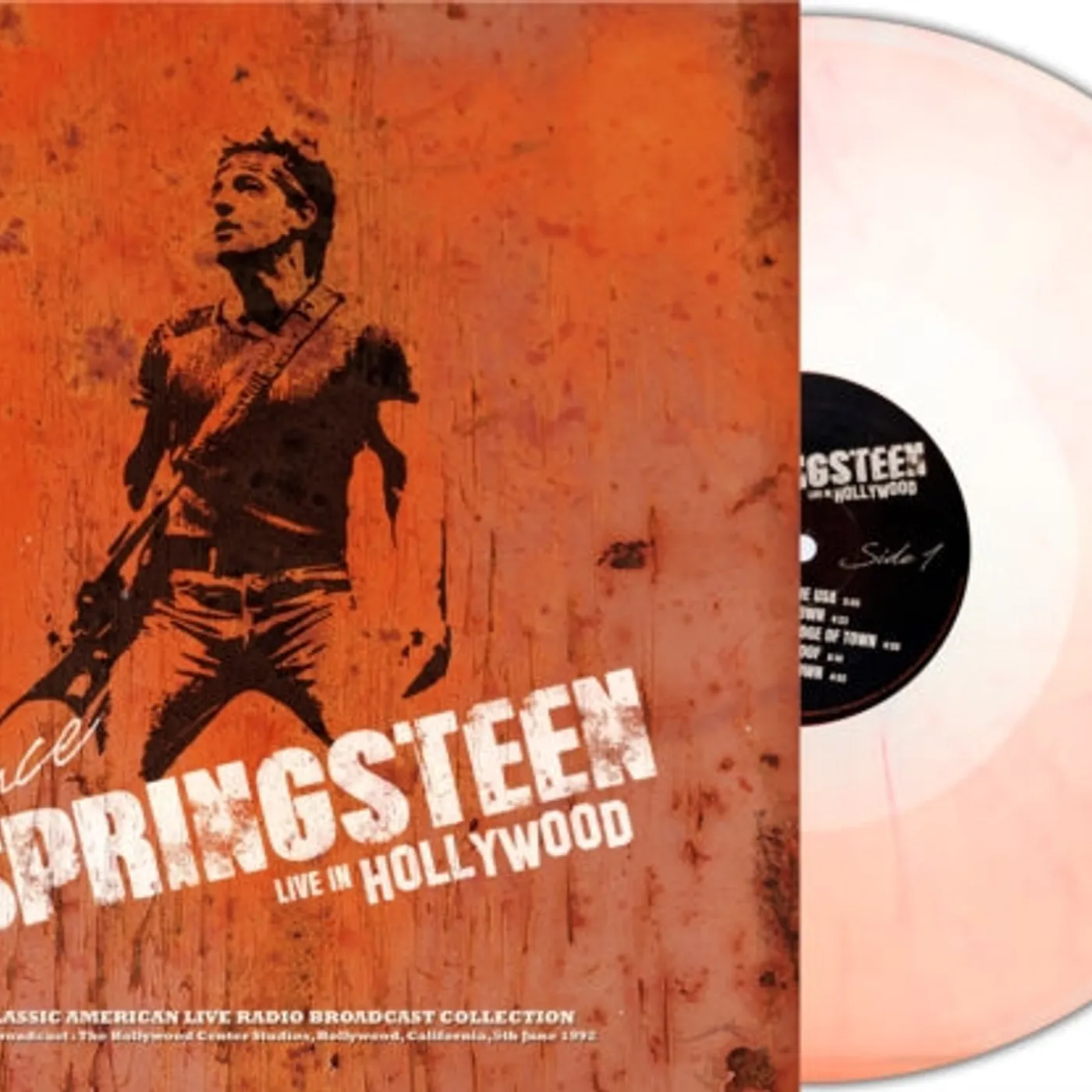 Bruce Springsteen LP Vinyl Record - WNEW FM Broadcast The Hollywood Center Studios Hollywood Ca 5th June 19 92 (Natural Clear Marble Vinyl)