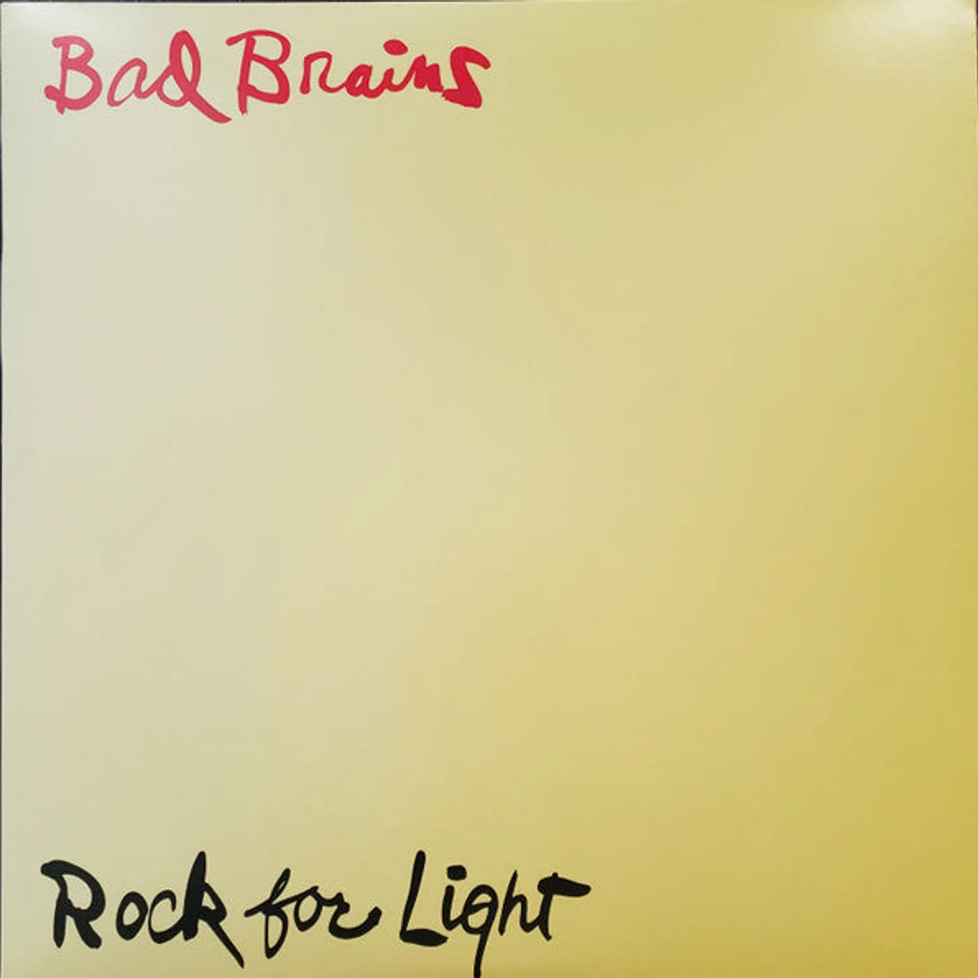 Bad Brains LP Vinyl Record - Rock For Light (Yellow Vinyl)
