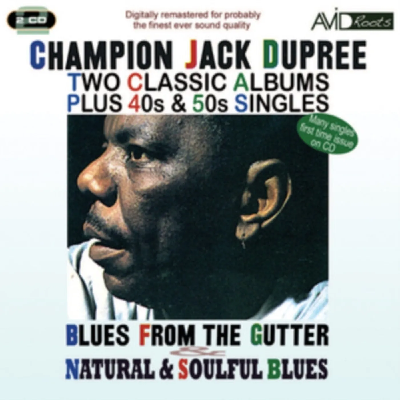 Champion Jack Dupree CD - Two Classic Albums Plus 40s & 50s Singles (Blues From The Gutter / Natural & Soulful Blues)