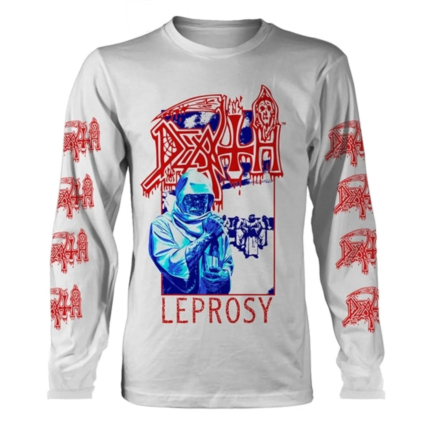 Death Long Sleeve T Shirt - Leprosy Posterized