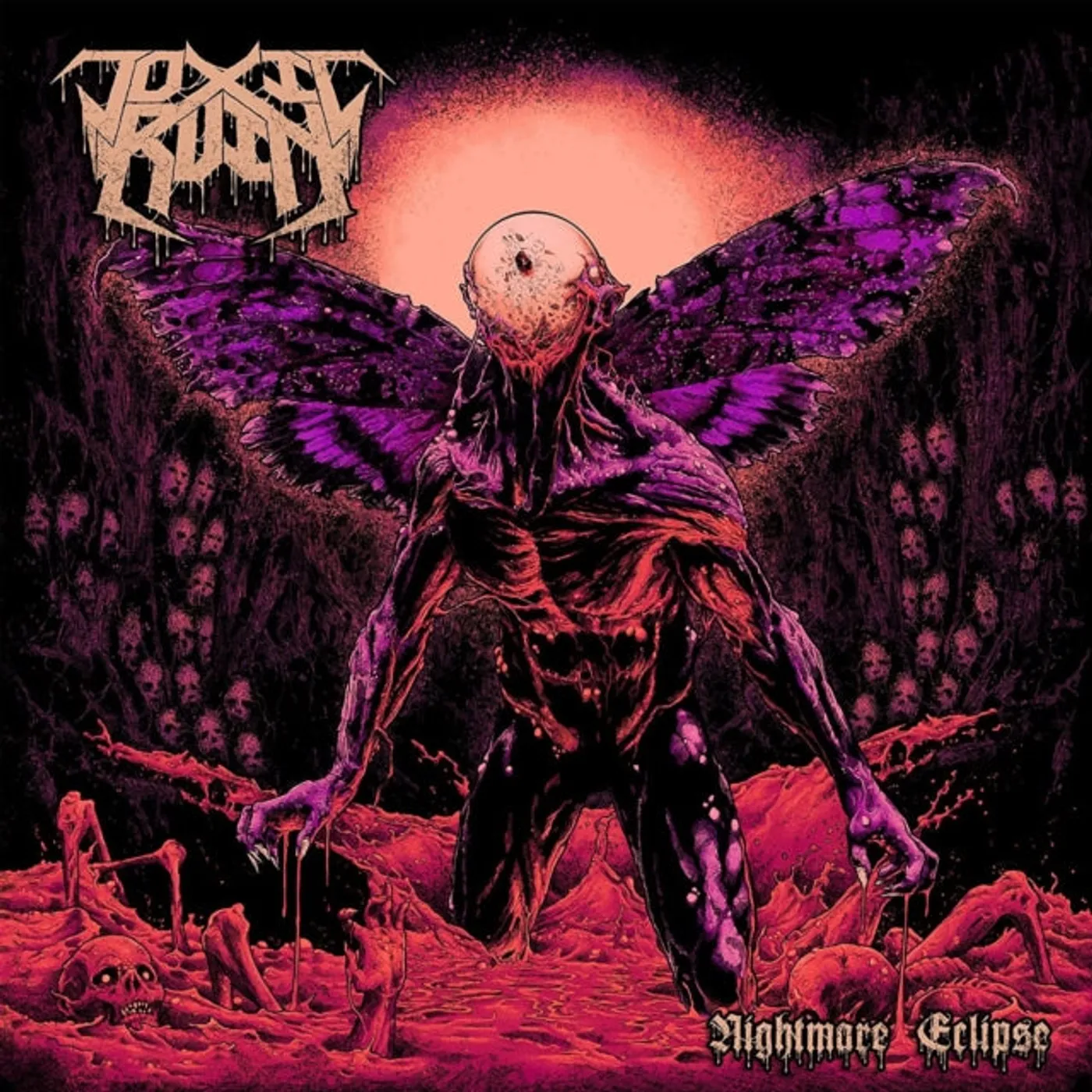 Toxic Ruin LP - Nightmare Eclipse (Maroon Vinyl)