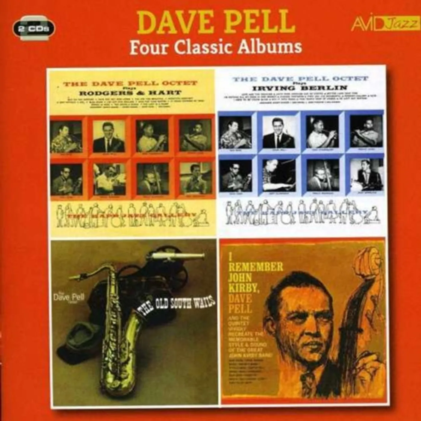 Dave Pell CD - Four Classic Albums (The Dave Pell Octet Plays Rodgers & Hart / The Dave Pell Octet Plays Irving Berlin / The Old South Wails / I Remember John Kirby)