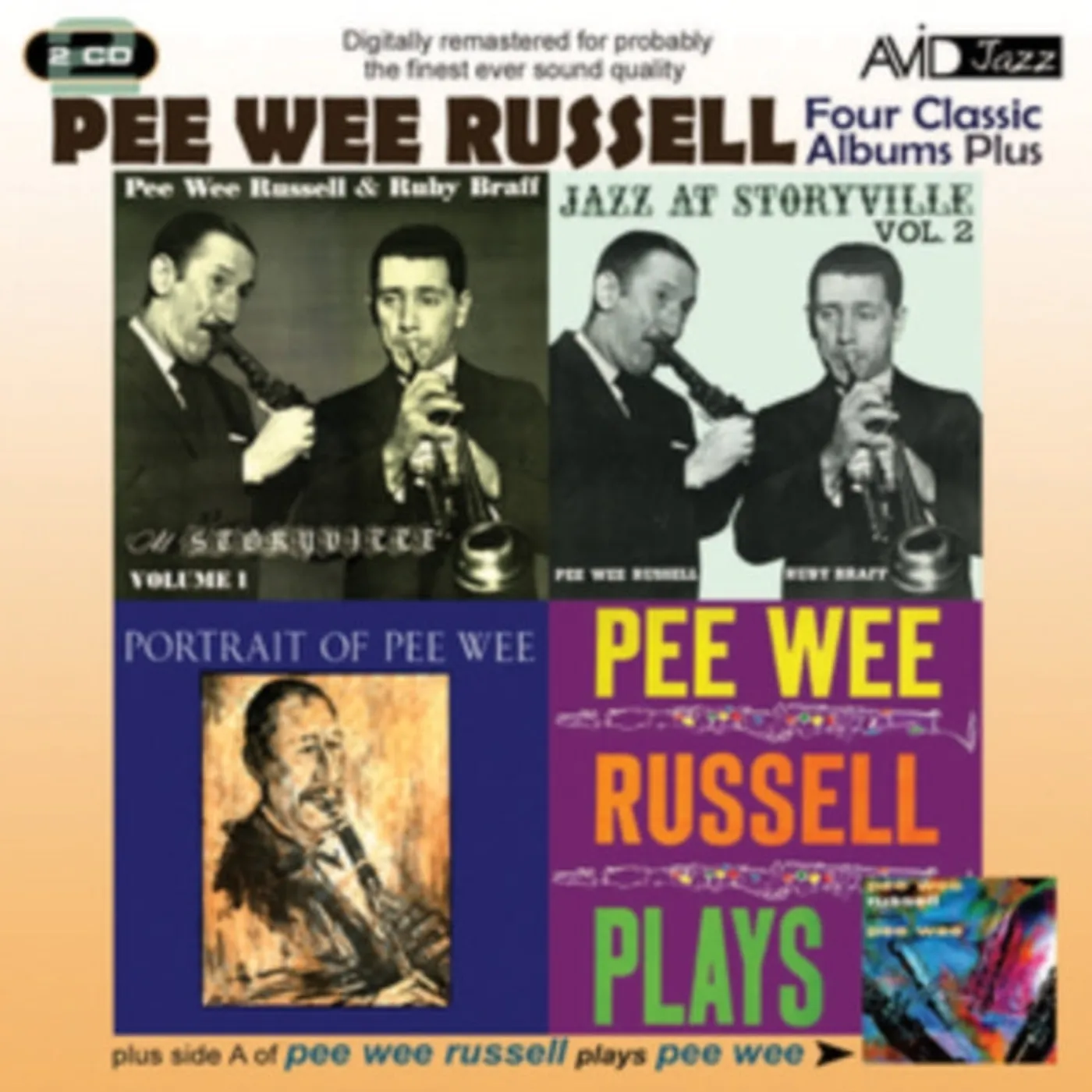 Pee Wee Russell CD - Four Classic Albums Plus (Jazz At Storyville Vol 1 / Jazz At Storyville Vol 2 / Portrait Of Pee Wee / Pee Wee Russell Plays)