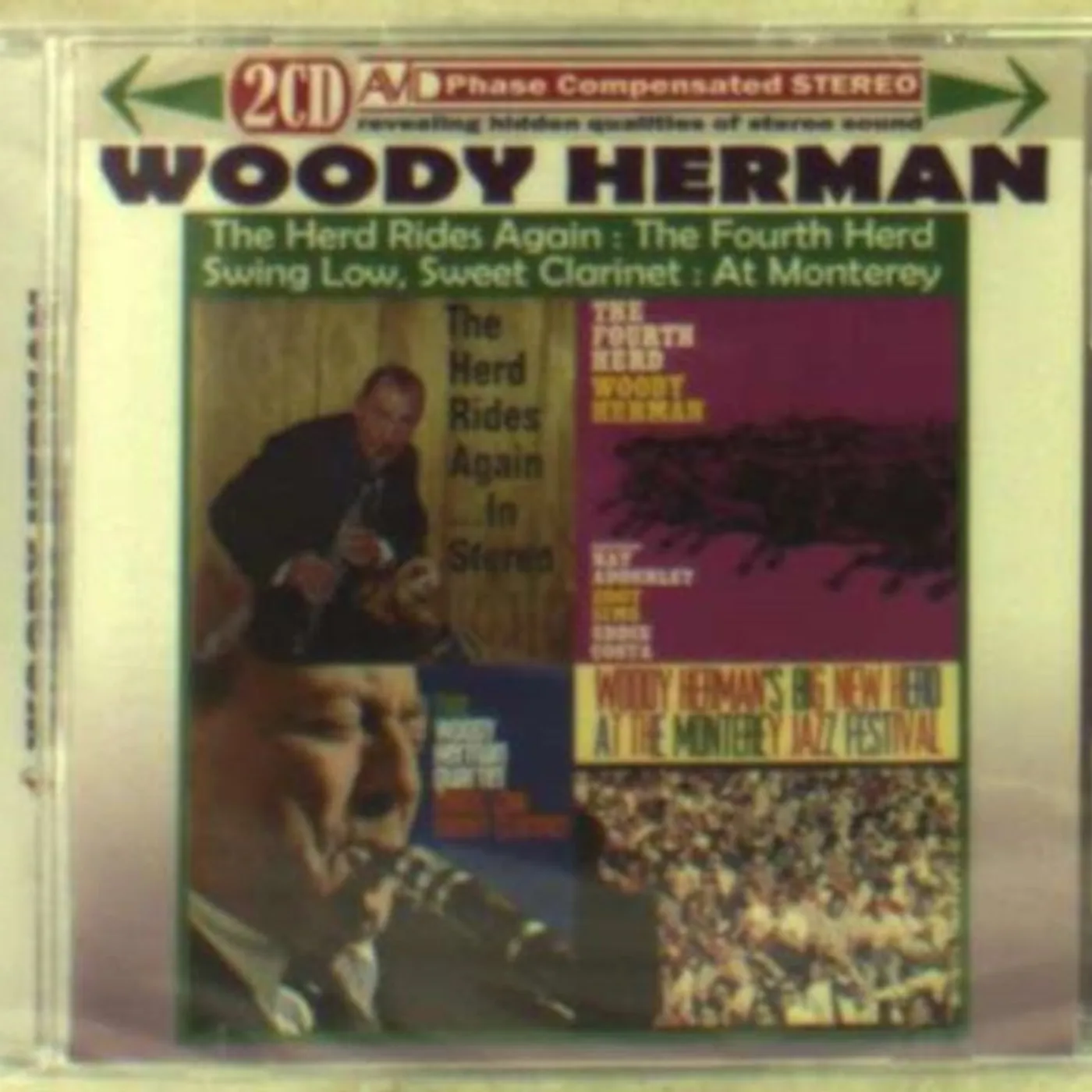 Woody Herman CD - Four Classic Albums (The Herd Rides Again In Stereo / The Fourth Herd / Swing Low. Sweet Clarinet / At The Monterey Jazz Festival)
