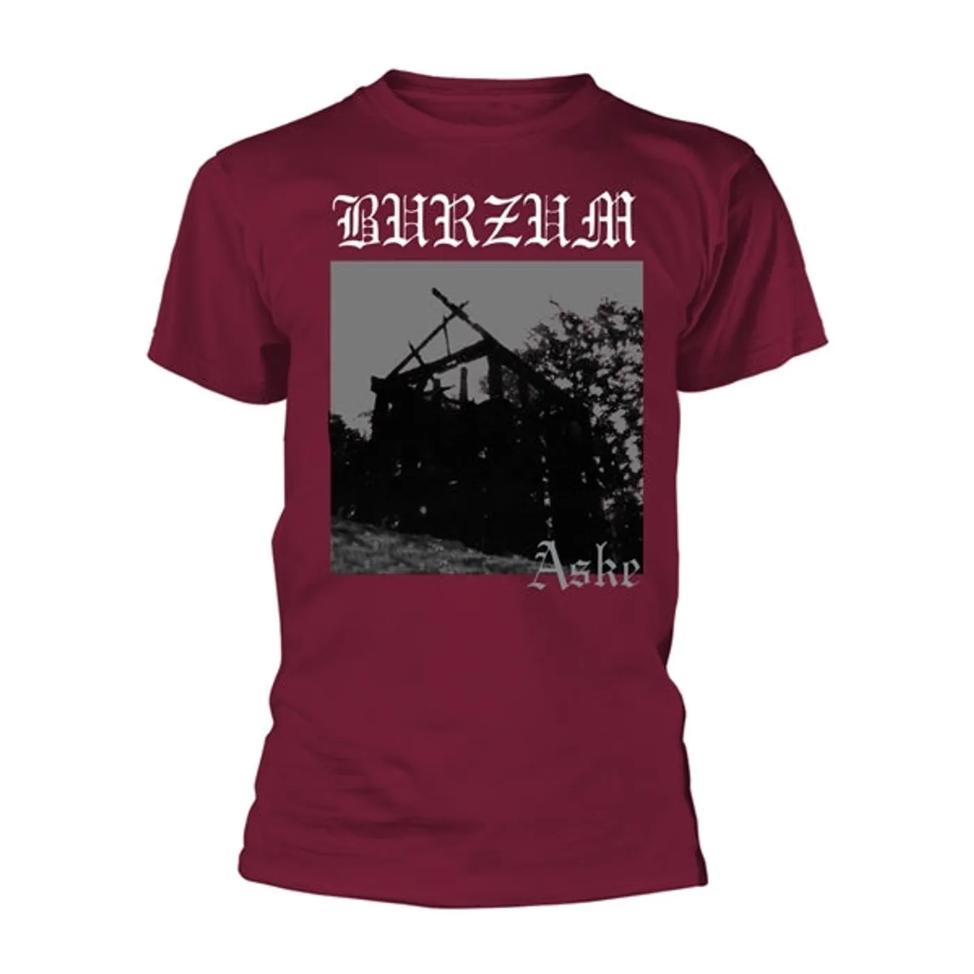 Burzum T Shirt - Aske (Maroon)