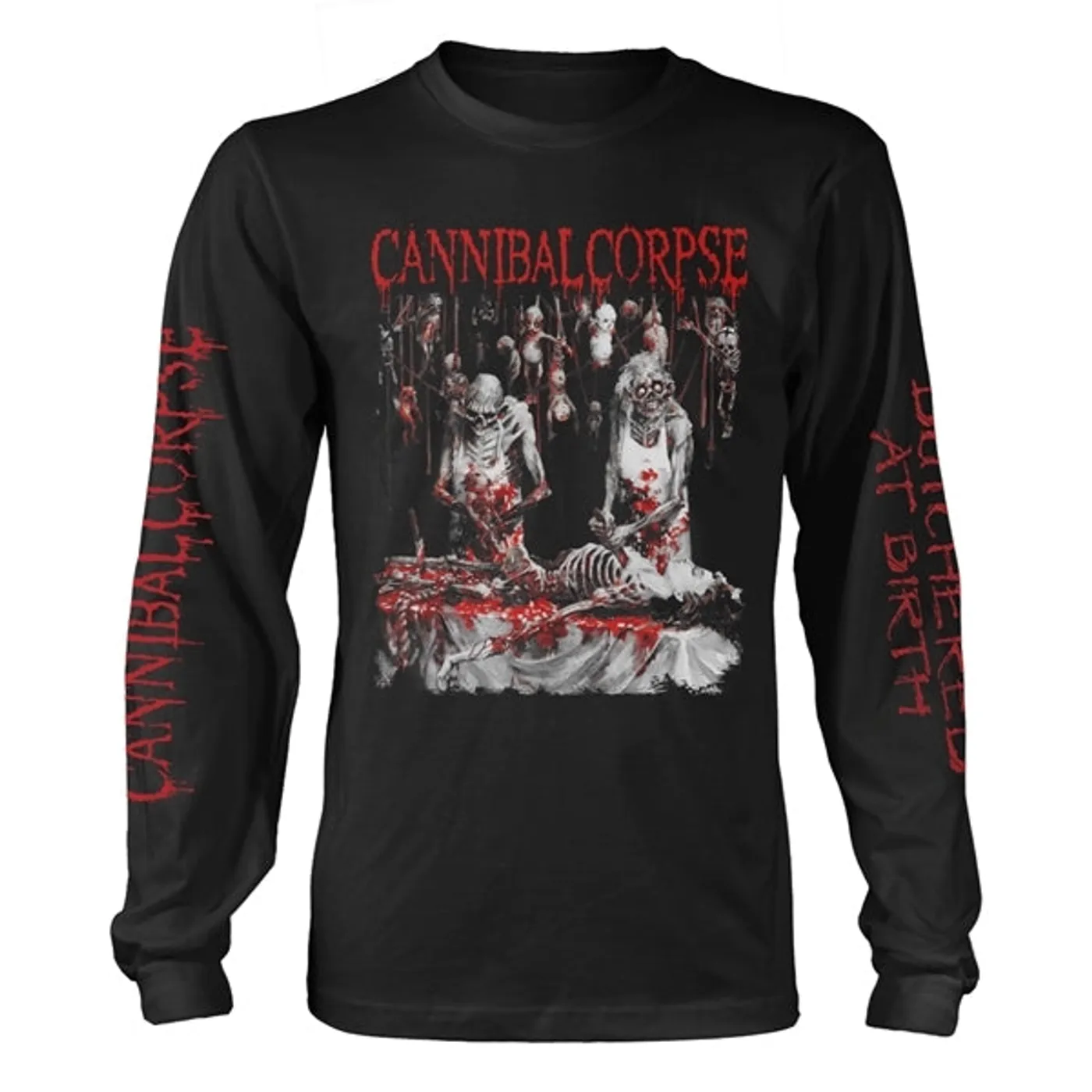 Cannibal Corpse Long Sleeve T Shirt - Butchered At Birth (Explicit)