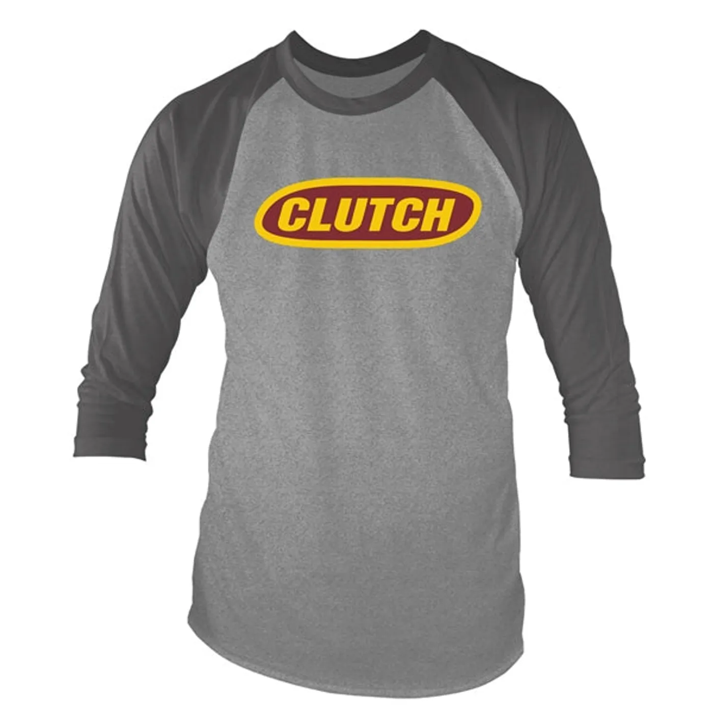 Clutch Long Sleeve T Shirt - Classic Logo (Grey Marl/Charcoal)
