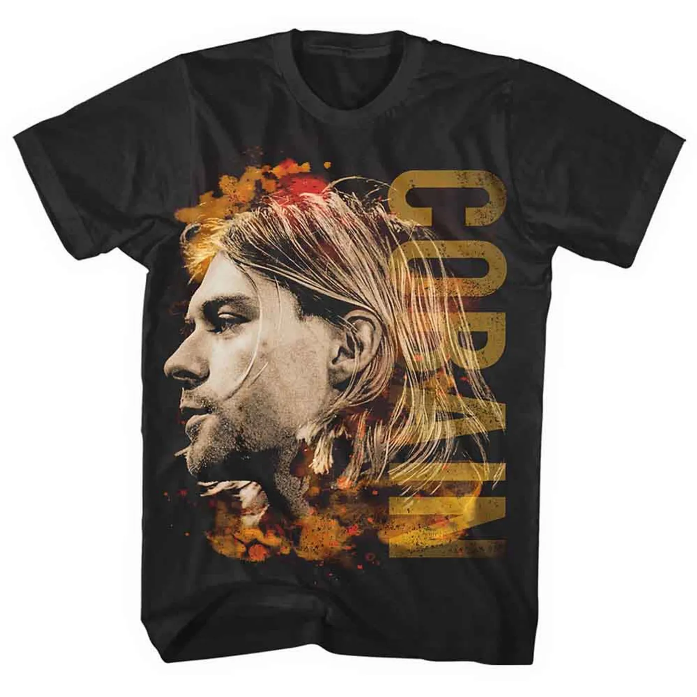 Kurt Cobain T Shirt - Coloured Side View