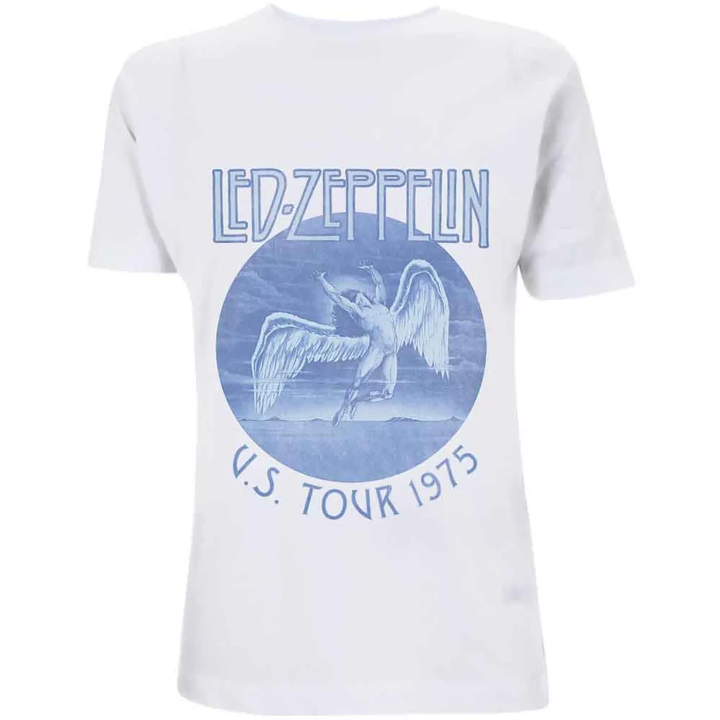 Led Zeppelin T Shirt - Tour '75 Blue Wash
