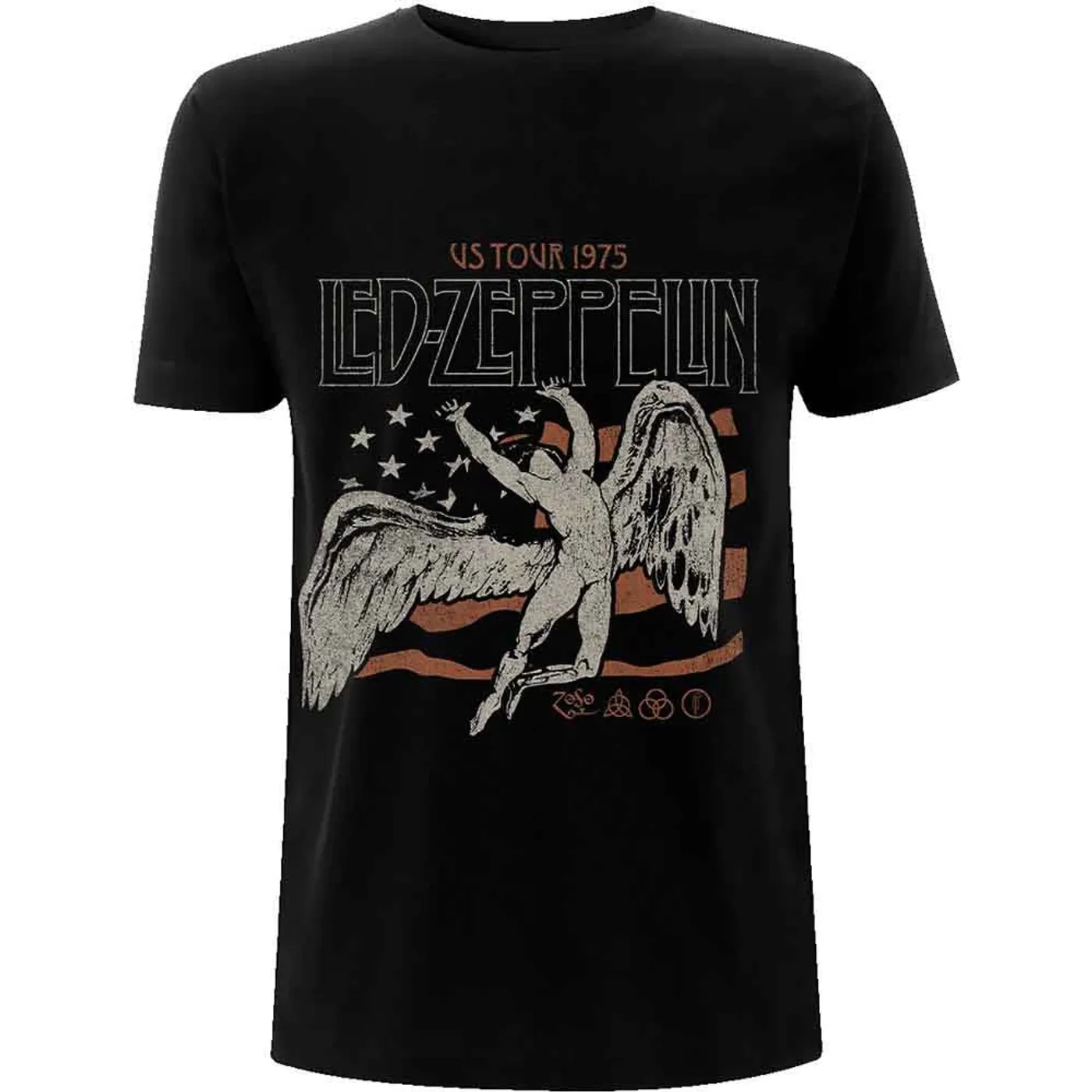 Led Zeppelin T Shirt - Us 1975 Tour Flag