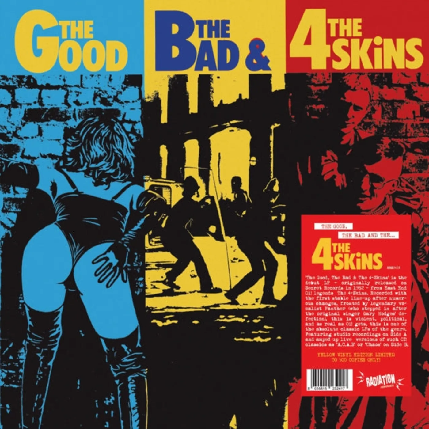 4 Skins LP Vinyl Record - The Good. The Bad & The 4 Skins (Yellow Vinyl)