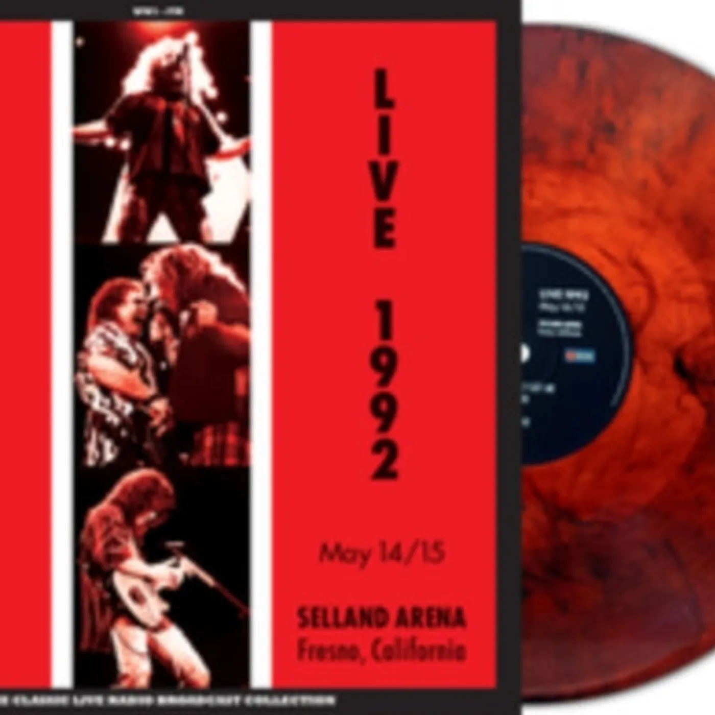 Van Halen LP Vinyl Record - Live At Selland Arena Fresno 19 92 (Red Marble Vinyl)