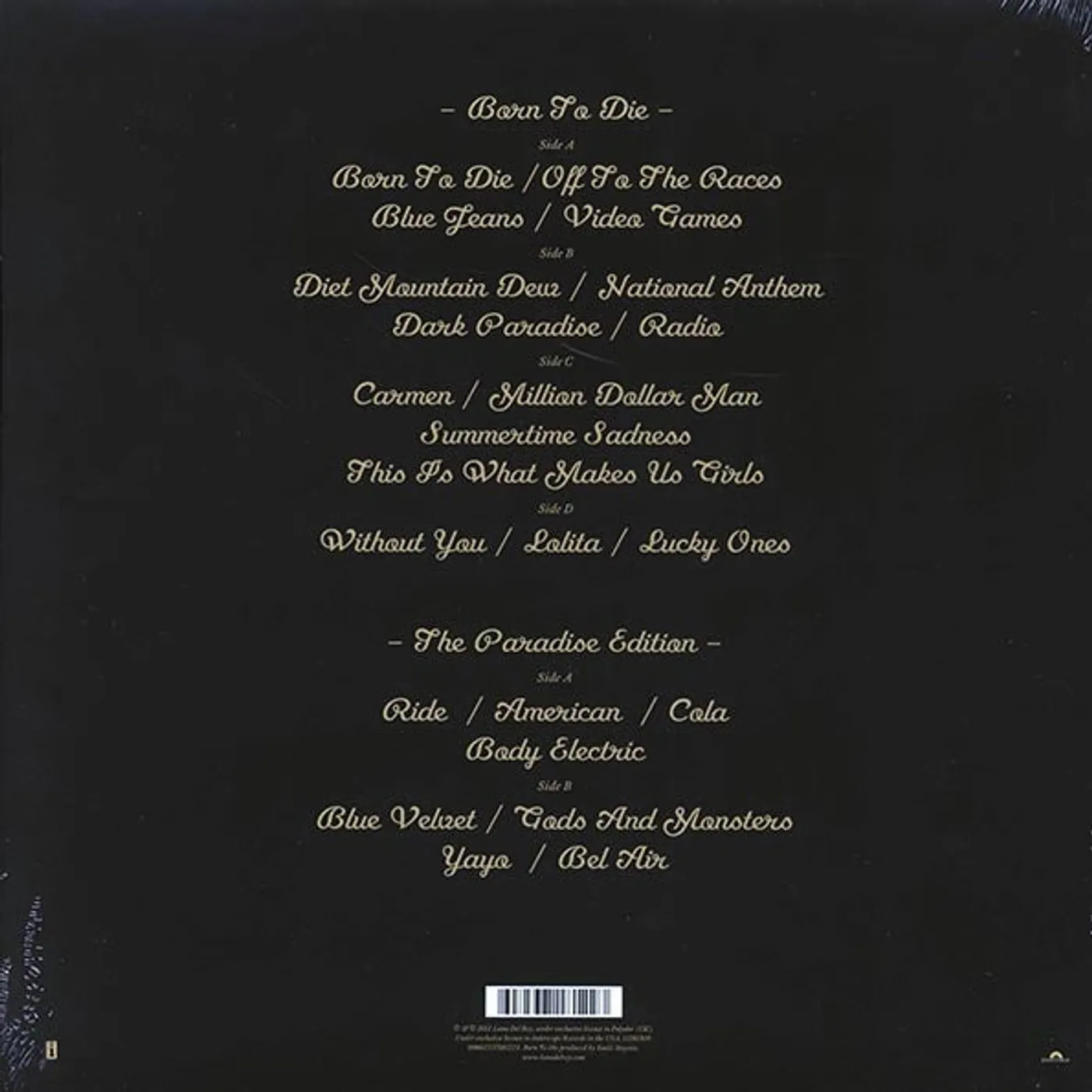 Lana Del Rey  LP -  Born To Die: The Paradise Edition (Vinyl)