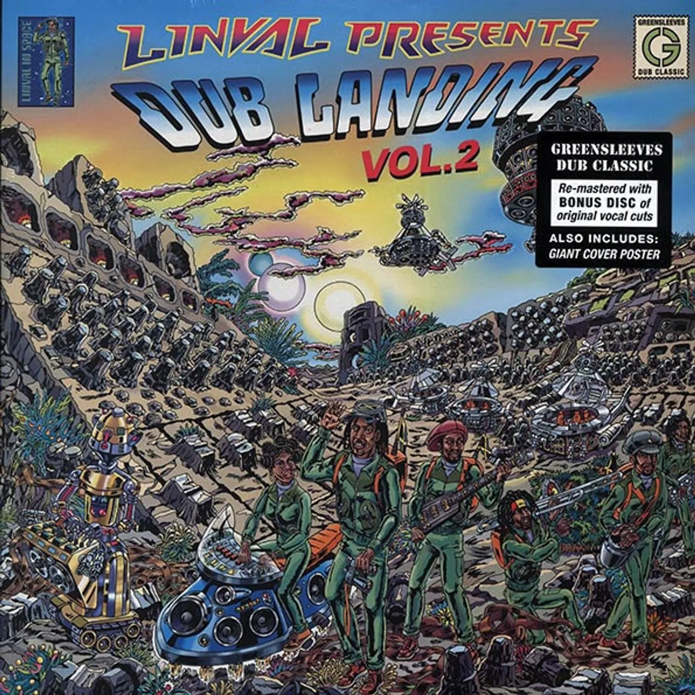 Scientist, Prince Jammy, The Roots Radics  LP -  Linval Presents Dub Landing Volume 2 + Bonus Vocals Album (2xLP) (Vinyl)