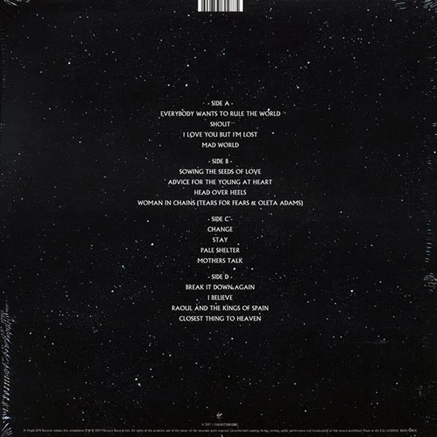 Tears For Fears  LP -  Rule The World (Vinyl)